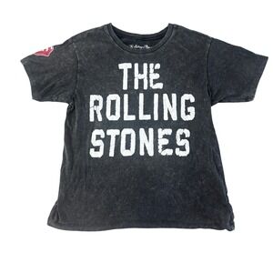 American Eagle The Rolling Stones Graphic T Shirt Charcoal Wash Band Tee Size XS
